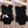 Rompers Infant Baby Girls Clothes My Little Black Dress Bow Lace Short Sleeve Cute Cotton Rompers Outfits Baby Girl Clothing Rompers Infant Baby Girls Clothes My Little Black Dress Bow Lace Short Sleeve Cute Cotton Rompers Outfits Baby Girl Clothing