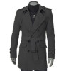 ROKEDISS 2017 New Winter Double breasted wool coat men long sections thick woolen coats Mens Casual Fashion Jacket Z128