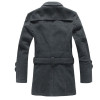 ROKEDISS 2017 New Winter Double breasted wool coat men long sections thick woolen coats Mens Casual Fashion Jacket Z128