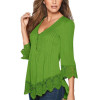 Rogi Women Lace Patckwork Blouses 2017 Sexy V-Neck Tee Shirt Ladies Jumper Tops Blusas Camisetas Mujer Femme Vetement Femme