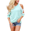 Rogi Women Cotton Tops and Blouses 2018 Vetement Femme Fashion Lace Crochet Shirts Sexy Cold Shoulder Blouse Blusa Feminina 2XL