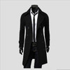 Spring Autumn Winter Men's Fashion Casual Single Breasted Long Trench Coat Jacket Pea Coat Overcoat British Style DFBTC001