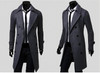 Spring Autumn Winter Men's Fashion Casual Single Breasted Long Trench Coat Jacket Pea Coat Overcoat British Style DFBTC001