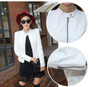 spring Autumn Short Outwear 2017 New Spring Fashion Women Motorcycle PU Leather Jackets Female Zippers Coat Hot Black white