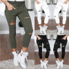 Spring Autumn Pants Women Denim Skinny Cut Pencil Pants High Waist Stretch Jeans Trousers Cotton Drawstring Slim Pants LM93 Spring Autumn Pants Women Denim Skinny Cut Pencil Pants High Waist Stretch Jeans Trousers Cotton Drawstring Slim Pants LM93
