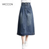 Spring Autumn Jeans skirt Denim Long Skirt High Waist Jeans Maxi Skirts Saias jean Longa Feminina Casual Jeans Jupe WICCON