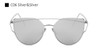Aimade 2016 New Cat Eye Sunglasses Women Brand Designer Fashion Twin-Beams Rose Gold Mirror Cateye Sun Glasses For Female UV400