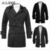 AILOOGE Winter Jacket Men Thick Long Trench Coat Warm Jacket Casual Outerwear Double-breasted Coat Windproof Slim Mens Overcoat AILOOGE Winter Jacket Men Thick Long Trench Coat Warm Jacket Casual Outerwear Double-breasted Coat Windproof Slim Mens Overcoat