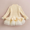 AiLe Rabbit Thick Warm Girl Dress Christmas Wedding Party Dresses Knitted Chiffon Winter Kids Girls Clothes Children CLothing