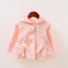 Bibihou Baby Girls Jacket Clothes 2017 Spring Cotton Sweet Newborn Bow Cartoon Rabbit Hooded Windbreaker For Jackets &amp; Coats
