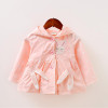 Bibihou Baby Girls Jacket Clothes 2017 Spring Cotton Sweet Newborn Bow Cartoon Rabbit Hooded Windbreaker For Jackets &amp; Coats