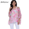 BHflutter New 2018 Women Blouses Floral Print Casual Loose Summer Shirts Batwing Sleeve Brief Chiffon Tops Plus Size 4XL 5XL 6XL