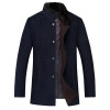 Aismz Brand Woolen Fur Collar Detachable Mens Jacket Warm Overcoat Outwear Casual Autumn Winter Windbreaker Trench For Men 1658