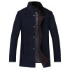 Aismz Brand Woolen Fur Collar Detachable Mens Jacket Warm Overcoat Outwear Casual Autumn Winter Windbreaker Trench For Men 1658