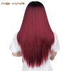 AISI HAIR Blonde Ombre Wig Long Straight Hair Synthetic for Women Free Shipping
