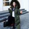 AISHGWBSJ 2017 winter military green parka for women fur collar long jackets with hat female thicker hooded coats cotton PL015