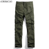 AIRGRACIAS Multi Pocket Mens Cargo Pants Dark Grey Straight Cargo Pants Men Military Style Casual Cotton Material Size 29-40