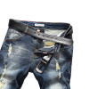 AIRGRACIAS Mens Denim Shorts 2017 Summer Straight Casual Knee Length Short Bermuda Masculina Ripped Jeans Shorts For Men 28-40