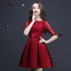 In Stock Black Burgundy Lace Half Sleeve Short Prom Party Cocktail Dresses 2017  vestidos de coctel robe cocktail In Stock Black Burgundy Lace Half Sleeve Short Prom Party Cocktail Dresses 2017  vestidos de coctel robe cocktail