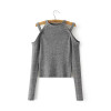 In Europe the spring of 2017 new women's fashion sexy Strapless big sweater coat TT826 1209