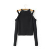 In Europe the spring of 2017 new women's fashion sexy Strapless big sweater coat TT826 1209