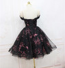 IBayU Beautiful Flower Short Black Cocktail Dress Vestido De Festa Curto De Luxo Elegant Cocktail Dresses Puffy Formal Gown