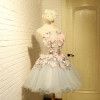 IBayU Luxury 3D Flower Cocktail Dresses For Party Short Cocktail Dress Vestido De Festa Curto New Prom Dresses 2017 Sheer Tulle