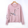 HziriP Embroidery Long-sleeved Hoodies Sweatshirt 2017 Autumn Casual Oversize Sweatshirt Women Jumper Fashion Plus Size S-3XL