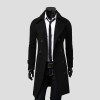 2017 Cool Men Double Breasted Overcoat Outwear Trench Coat Winter Long Jacket
