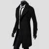2017 Cool Men Double Breasted Overcoat Outwear Trench Coat Winter Long Jacket