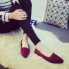 2017 Comfortable Casual Flat Shoes Women Slip On Work Shoes Spring Korean Shallow Mouth Pointed Toe Flats Ballerina Flats O996