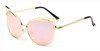 2017 Classic Cat Eye Metal Women Sunglasses Brand Designer Retro Vintage Glasses Sunglasses Women Mirror Rose Gold Oculos de sol