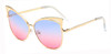 2017 Classic Cat Eye Metal Women Sunglasses Brand Designer Retro Vintage Glasses Sunglasses Women Mirror Rose Gold Oculos de sol