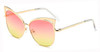 2017 Classic Cat Eye Metal Women Sunglasses Brand Designer Retro Vintage Glasses Sunglasses Women Mirror Rose Gold Oculos de sol