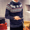 2017 Christmas Sweater New Autumn Fashion Brand Casual Jacquard Male Sweater O-Neck Slim Knitted Men's Sweaters Men Pullovers
