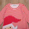 2017 Christmas Girl Dress Bebes Baby Girl Striped Dresses Long Sleeve Cute Cotton Dresses Kids Dress For Girls Xmas Vestido 1-7Y