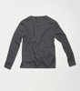 Waffle Knit Long Sleeve Henley - Charcoal
