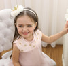 Kids Glitter light chiffon Crown hairpin Hair clips Newborn Toddlers tiara Headbands gold color headwear DIY Hair Accessories J4