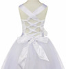 Kids Girls Wedding Girls Bridesmaid Dress Princess Party Pageant Formal Dress Crossed Back Sleeveless Lace Tulle Dress 2-14Y