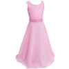 Kids Girls Flower Lace Dress for Party and Wedding Bridesmaid Floral Girl Dress Ball Gown Prom Formal Maxi vestidos
