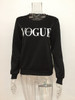 BTS 2017 Women Fashion Brand Hoodie VOGUE Letter Print Sweatshirt Knitted Long Sleeve Pullovers Polerones Mujer Harajuku Tops