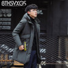 BTKSYXGS 2017 New winter men's down jacket coat Tide fashion Medium-long Thick warm Hooded parka outerwear 991