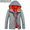 BTKSYXGS 2017 New winter men's Hooded down jackets coats Tide fashion short Thick warm waterproof windproof parkas outerwears