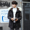 BTKSYXGS 2017 Men's winter Large fur collar lambs wool Hoodies down jackets coats parkas fashion Thick warm outerwears overcoats
