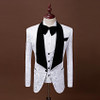 2017 Shawl Lapel Slim Fit Groom Tuxedos Red/White/Black Men Suits Latest Coat Pant Designs Men Wedding Suits For Men Prom Tuxedo