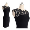 2017 Sexy Vestidos Summer Large Size Dress Black Stretch Evening Party Lace Slim Bodycon Pencil Vestidos Crochet Elegant Dress 2017 Sexy Vestidos Summer Large Size Dress Black Stretch Evening Party Lace Slim Bodycon Pencil Vestidos Crochet Elegant Dress