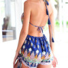 2017 Sexy Rompers Womens Summer Jumpsuit High Waist Gorgeous Multi Straps Print Backless Playsuit Shorts Jumpsuits Plus Size