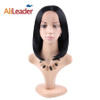 Alileader Wigs For Black And White Women Natural Black Lace Front Wig 12 Inch Short Synthetic High Temperature Fiber Bob Wigs