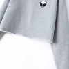 Alien Printed Long-sleeved Women Sweatshirt 2017 New Autumn Velvet Hoodie Loose Casual Short Sweatshirts Crop Top