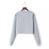 Alien Printed Long-sleeved Women Sweatshirt 2017 New Autumn Velvet Hoodie Loose Casual Short Sweatshirts Crop Top